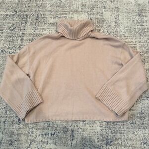 REVOLVE STITCHES & STRIPES Soft Pink Ribbed Turtleneck‎ Sweater Size L